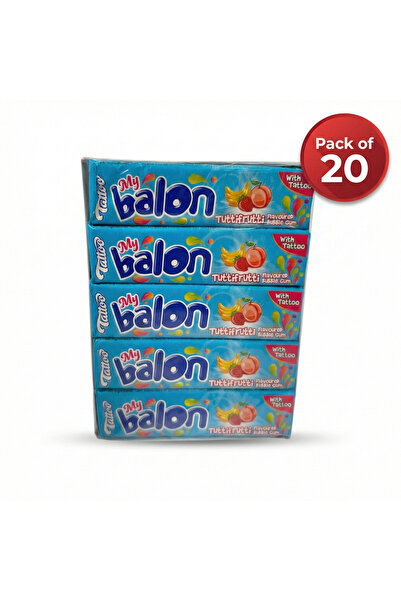 Mybalon My Balon Fruit Bubble Gum with Tattoos. Delicious flavors & fun insid...