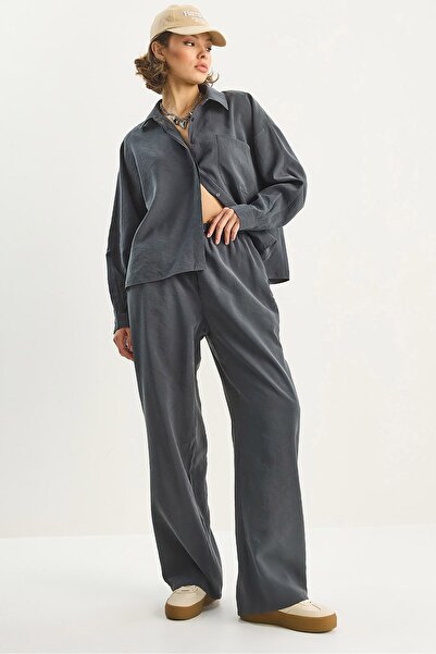 Hiccup LUCCI kamiza-pantaloni duj kotora Co Ord Set