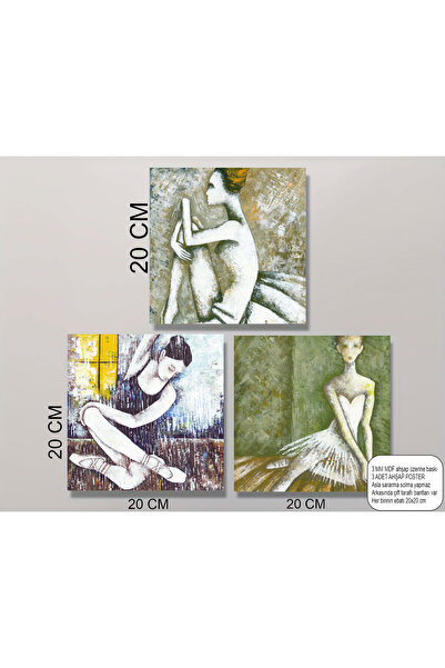 Hayat Poster балерини, разтягащи се илюстрация маслена живопис МДФ комплект з...