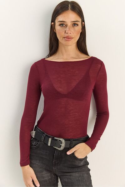 Hiccup LUCCI Bluza transparentno kotar o pamuk