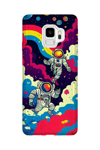 lelia حافظة هاتف شفافة مطبوعة متوافقة مع هاتف سامسونج جالاكسي S9 |   مجموعة ك...