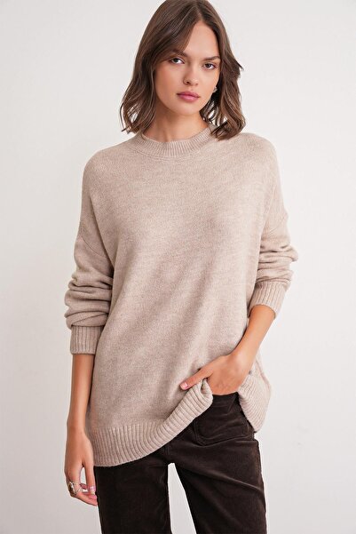 Hiccup Mixray Oversized knitted sweater with round neck
