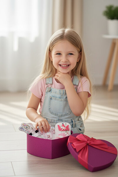 BUCHE Unicorn Taraklı Toka Seti Hediye Kutulu