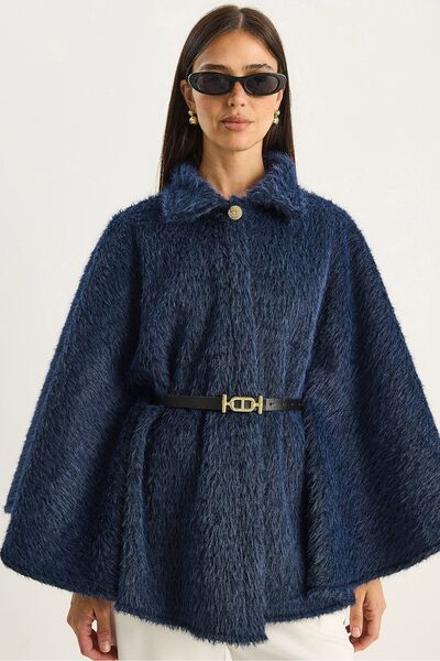 Hiccup LUCCI Oversized Textured coat with buttons