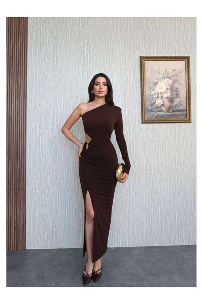 ESRAHELVACI Waist Accessory One Sleeve Dress