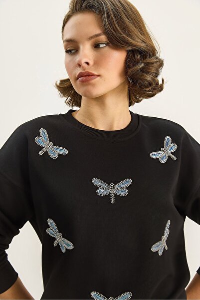 Hiccup LUCCI blouse with butterfly embroidery