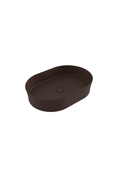 Bocchi Sottile Slim Line Tezgah Üstü Lavabo 55 cm Mat Kahve - 1521-025-0125