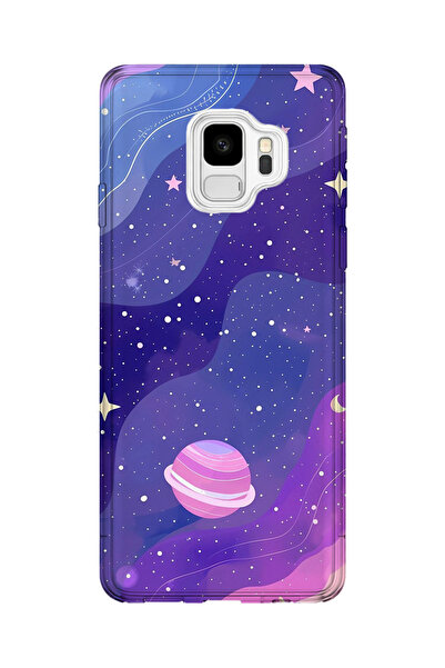 lelia حافظة هاتف شفافة مطبوعة متوافقة مع هاتف سامسونج جالاكسي S9 |   مجموعة ك...