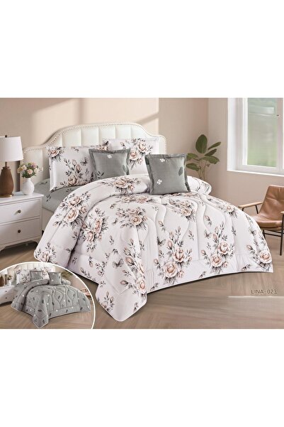 NAJMA Double-sided bedspread, one side patterned, one side plain, double size...