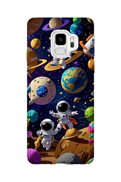 lelia حافظة هاتف شفافة مطبوعة متوافقة مع هاتف سامسونج جالاكسي S9 |   مجموعة ك...