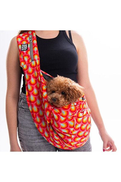 Pawstar Lisbon Sunset Kırmızı Gökkuşağı Desenli Crossbody Çanta Çapraz Kedi K...