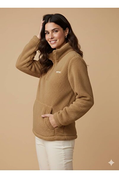 Pink Export Plush Half-Zip Pocket Sweatshirt
