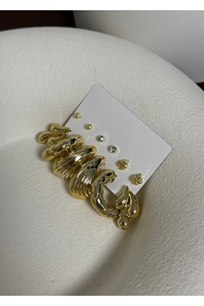 KİLİGİSTANBUL ÇOKLU KÜPE SETİ DAMLALI