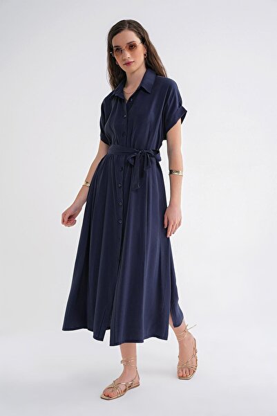 Hiccup Rochie cămașă Mixray cu detaliu de curea