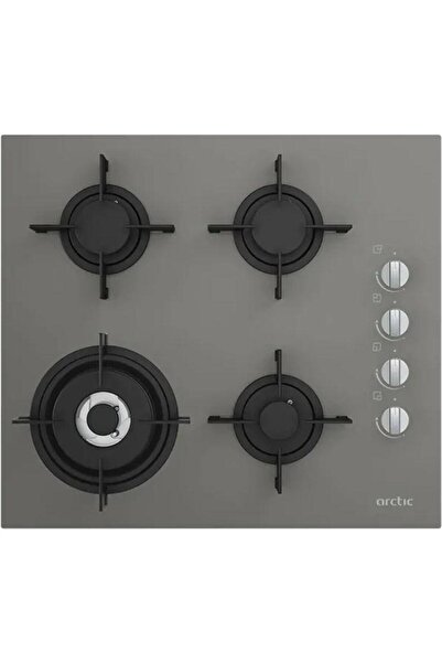 Arctic Built-in Hob Gas 4 Burners Wok Spark-Safety Glass (Grey) ARSGW64120SMG