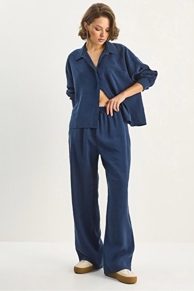 Hiccup LUCCI kamiza-pantaloni duj kotora Co Ord Set