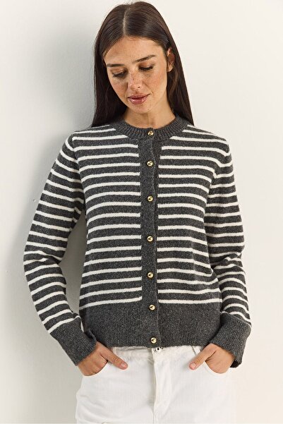 Hiccup Striped knitted cardigan with Striped closure LUCCI