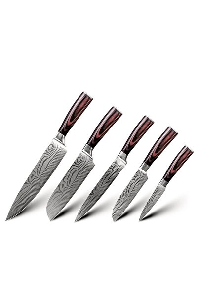 hocho Set 5 cutite profesionale HOCHO, otel Japonez HRC 60 calire laser, mane...