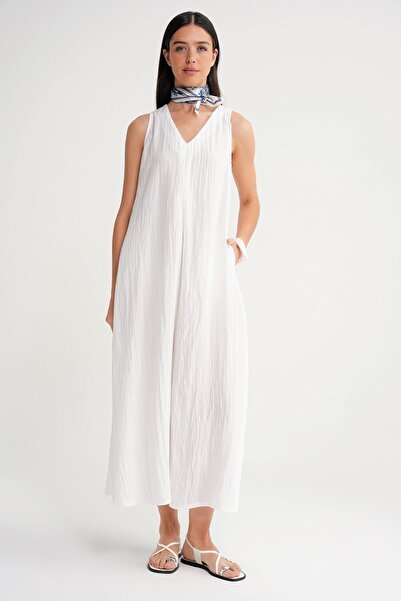 Hiccup Mixray V-neck maxi dress