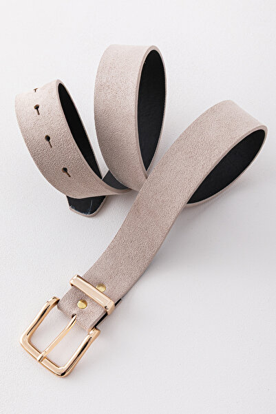 Pantastic Jeans 3.5 cm Gold-Colored Suede Imitation Leather