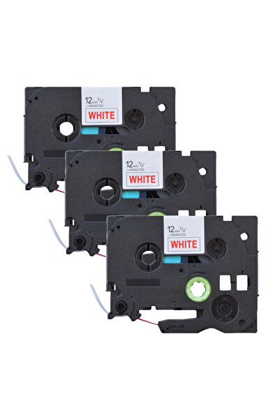 G Print Pachet 3 bucati banda etichete compatibila Brother TZe-232, 12 mm, ro...