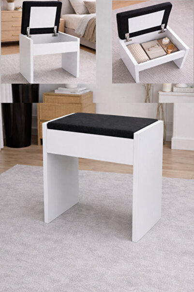 Bladimo Liona Kapaklı Puf, Dolaplı Kapaklı Puf, Yatak Odası, Antre, Hol - Beyaz