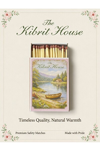 House Doğal Yaşam Huzur Temalı Dekoratif Mum Yanı Konsept Uzun Kibrit