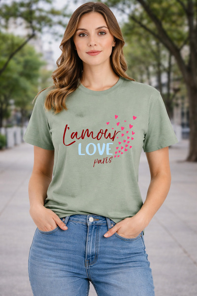 herkesemoda Tricou de bază cu imprimeu Lamour Love