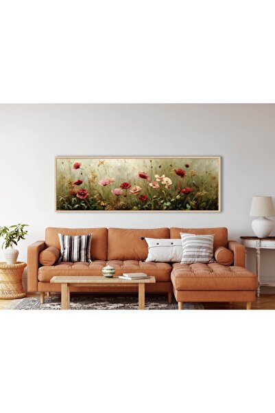 woodhomeworks Tek Parça Gerçek Ahşap Yatay Panorama Çerçeveli Tablo