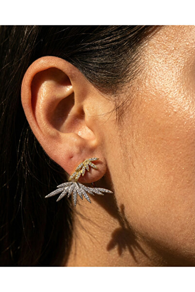 LC JEWELRY سلسلة خاصة من الأقراط المرصعة بالأحجار على شكل أجنحة الملاك
