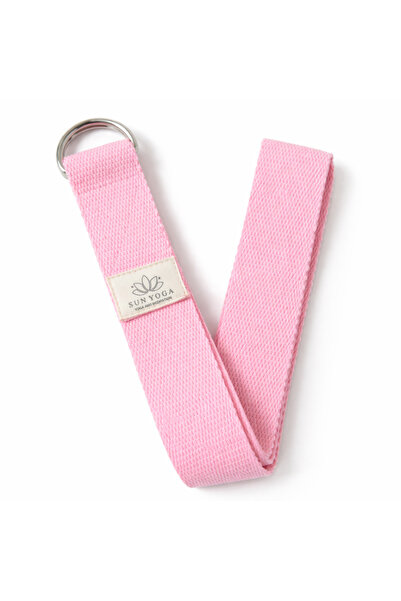 SUNYOGA Естествен органичен памучен колан за йога и пилатес, розов цвят, 200 ...