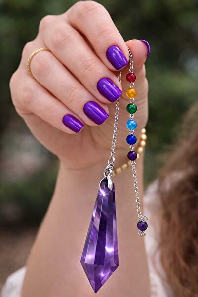 best bioenerji taş terapi Ametist Büyuk Boy Sarkaç (Pandül )