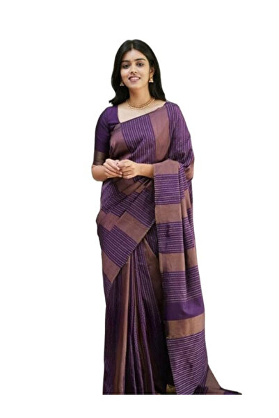 MYSMAR Purple Silk Saree - MAF3011 | Purple
