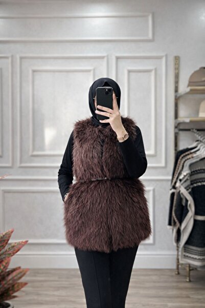 Butik Hülya tüylü yelek t