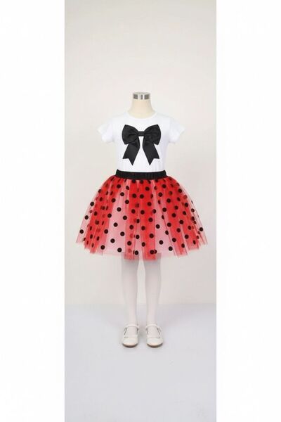 Bonnie Clyde Комплект черна тюлена пола с панделка за момичета, костюм за спе...