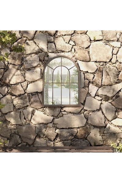 Concept Oglindă de grădină, nisipiu, 60x45 cm, fier pentru uz exterior