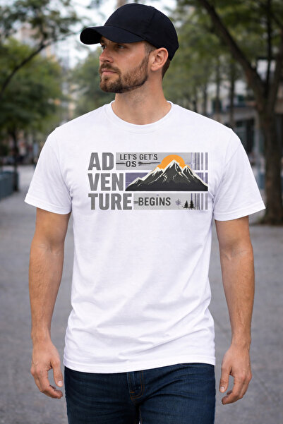 herkesemoda تي شيرت أساسي بتفاصيل طباعة مميزة