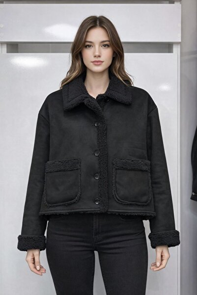 AYDA GÜL BUTİK İÇİ PELUŞ SUNİ SÜET CEKET