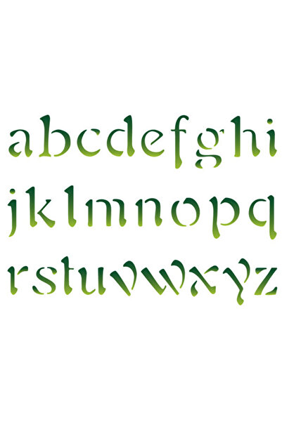 Stamperia KSD68 LOWERCASE ALPHABET STENCIL 20X15CM