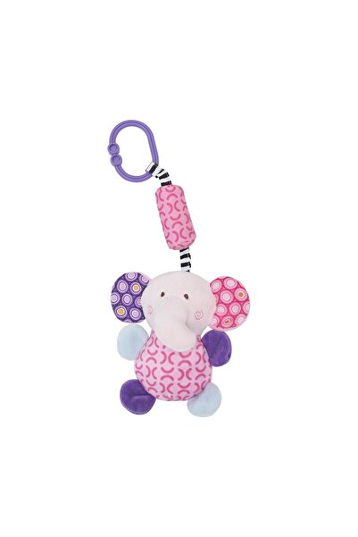 LORELLİ Plush toy Elephant, 13 cm, bell, with mirror, 0 months+