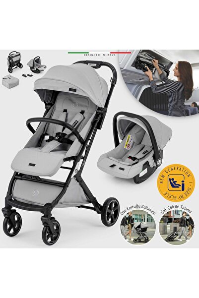 Elele Flight 2 Kabin Tipi Travel Sistem Bebek Arabası Gri