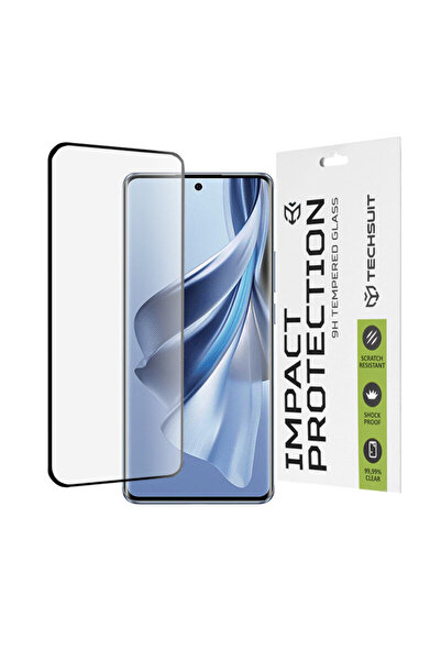 Techsuit Folie de sticlă curbată 3D pentru Oppo Reno10 111D, acoperire comple...