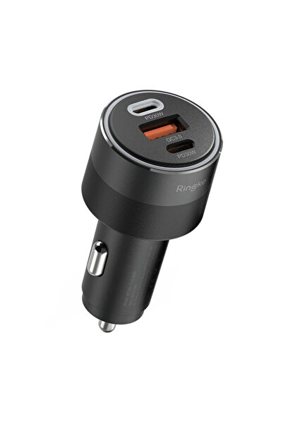 Ringke Încărcător auto USB, 2x Tip-C Ringke, PD30W, QC3.0, negru