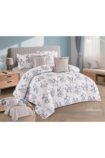 NAJMA Double-sided bedspread, one side patterned, one side plain, single and ...