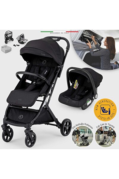 Elele Flight 2 Kabin Tipi Travel Sistem Bebek Arabası Siyah