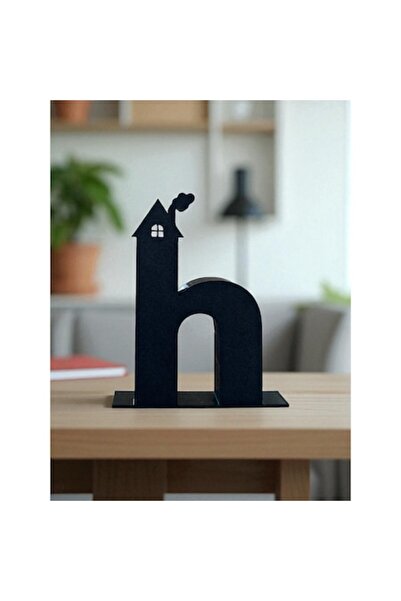 OEM 3D Decoration 'H-House' - Black, 18 x 14.5 cm