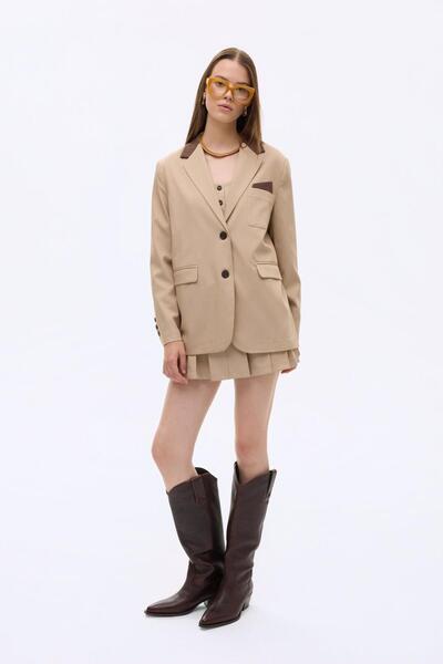 Shoe Box By Quzu Quzu 00823 Contrast Collar, Handkerchief Decorated Oversize ...