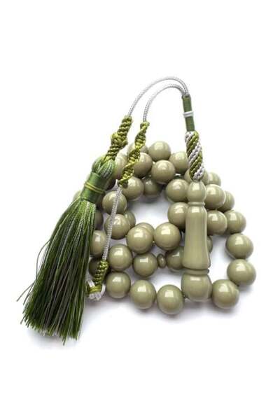 TRABZON Pistachio-colored prayer beads made of bakelite - custom tassel