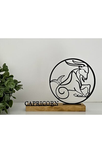 OEM Decorațiune cu zodia Capricorn cu bază din lemn, cu imprimeu 3D