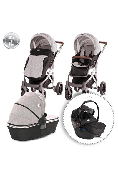 LORELLİ Carucior Set Rimini Premium, cos auto separat, 0-15 kg, 0-3 ani (Gri)